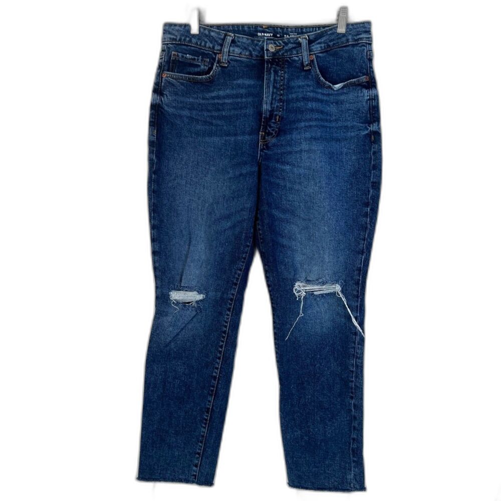 Old Navy High Rise OG‎ Straight Leg Denim Jean Secret Smooth Pockets Size 12